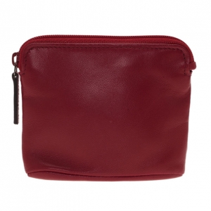 Gucci Red Leather Coin Pouch