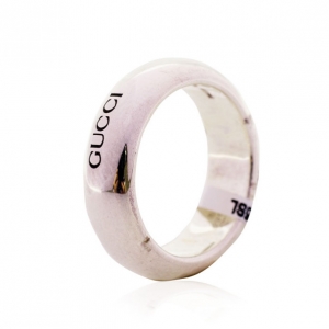 مملوكة مسبقًا Gucci Silver Band Ring Size 53 