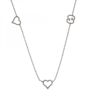 مملوكة مسبقًا قلادة غوتشي ستيشن فضة هارت بول