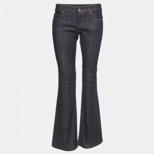 Pre Owned Gucci Navy Blue Denim Flared Jeans M Waist 42"