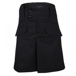 Gucci Black Pleat Detail Skirt M