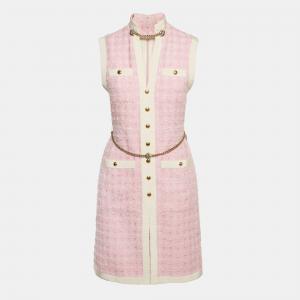 مملوكة مسبقًا Gucci Pink Tweed Sleeveless Sheath Dress S