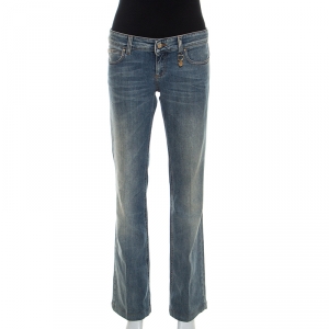 Gucci Blue Medium Wash Denim 70s Flared Jeans M