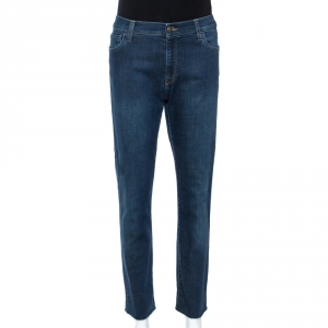 Gucci Indigo Floral Appliqued Denim Skinny Jeans L