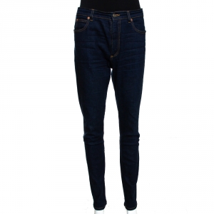 Pre Owned Gucci Indigo Dark Wash Stretch Denim Skinny Jeans M 