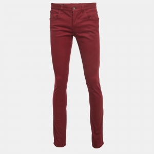Gucci Burgundy Denim Skinny Fit Jeans Waist 33"
