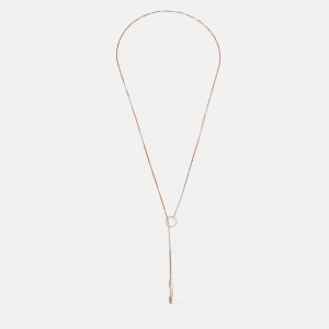 Gucci Link to Love 18K Rose Gold Lariat Necklace