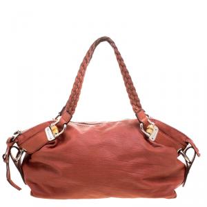 مملوكة مسبقًا Gucci Brown Leather Medium Bamboo Bar Shoulder Bag 