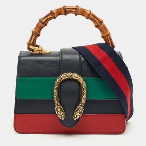 Gucci Multicolor Leather Mini Dionysus Bamboo Top Handle Bag