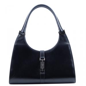 مملوكة مسبقًا Gucci Black Leather Jackie Shoulder Bag