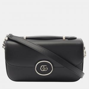 مملوكة مسبقًا Gucci Black Mini Leather Petite GG Satchel