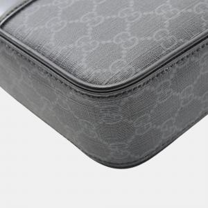 مملوكة مسبقًا Gucci Black Large GG Supreme Web Tote
