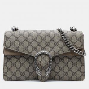 Pre Owned Gucci Beige Medium GG Supreme Dionysus Shoulder Bag