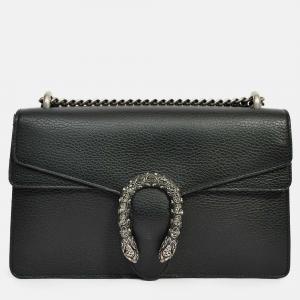 مملوكة مسبقًا Gucci Black Leather Small Dionysus Shoulder Bag
