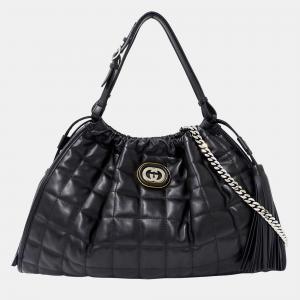 Pre Owned Gucci Gucci Bag Shoulder 2Way New Britt Leather Black Chain