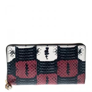 Gucci Multicolor Python Nymphaea Zip Around Wallet 