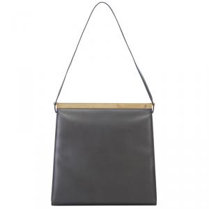 Pre Owned حقيبة كتف غوتشي جلدد رصاصي ناعم