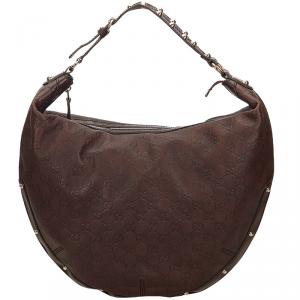 Gucci Dark Brown Guccissima Leather Hobo