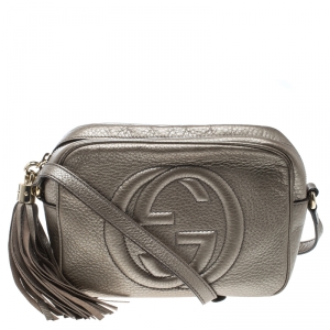 Pre Owned حقيبة كتف غوتشي سوهو ديسكو صغيرة جلد لامع أرجوانية