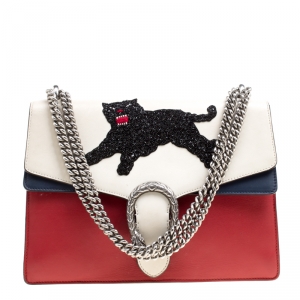 مملوكة مسبقًا Gucci Multicolor Leather Medium Panthere Embellished Dionysus Shoulder Bag