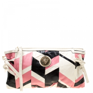 مملوكة مسبقًا Gucci Multicolor Leather Large Harlequin Patchwork Hysteria Clutch