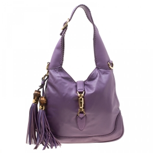 مملوكة مسبقًا Gucci Purple Leather Medium New Jackie Shoulder Bag