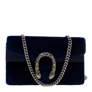 Pre Owned Gucci Velvet Super Mini Dionysus Crossbody Bag