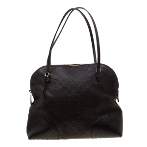 مملوكة مسبقًا Gucci Brown Guccissima Leather Bree Dome Satchel