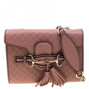 مملوكة مسبقًا Gucci Pink Microguccissima Leather Mini Emily Crossbody Bag