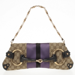 Gucci Tom Ford Monogram Horsebit Chain Clutch Bag