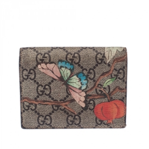 Gucci Multicolor Tian GG Supreme Canvas Card Case
