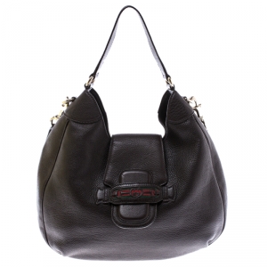 Pre Owned Gucci Dark Brown Leather New Pelham Shoulder Bag