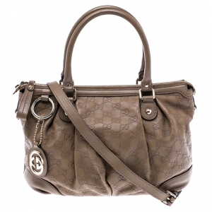 مملوكة مسبقًا Gucci Olive Green Guccissima Leather Sukey Tote
