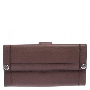 Gucci Old Rose Leather Continental Wallet