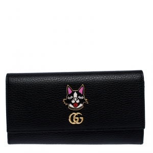 Gucci Black GG Marmont Leather Limited Edition Bosco Zip Around Wallet
