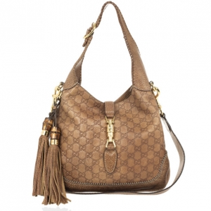 مملوكة مسبقًا Gucci Tan Guccissima Leather New Jackie Medium Shoulder Bag