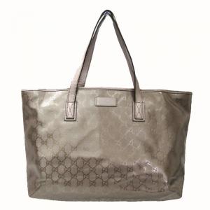 Pre Owned Gucci Bronze GG Imprime Canvas Tote Bag 