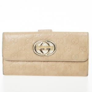 Gucci Beige Guccissima Continental Wallet