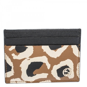 Gucci Multicolor Printed Leather Card Holder