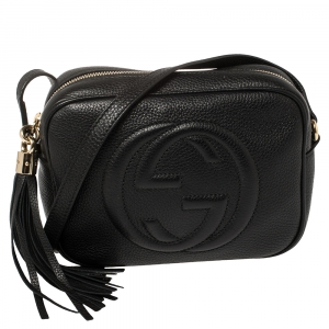 مملوكة مسبقًا Gucci Black Leather Soho Disco Crossbody Bag