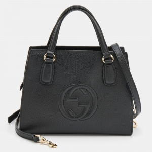 Gucci Black Leather Small Soho Tote