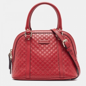 Gucci Red Microguccissima Leather Mini Nice Dome Bag