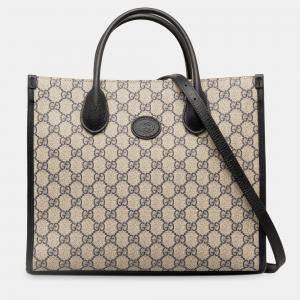 Gucci Small GG Supreme Interlocking G Tote Bag