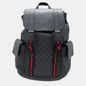 Gucci Black GG Supreme Canvas Backpack