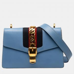 Gucci Blue Small Sylvie Shoulder Bag