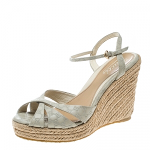 مملوكة مسبقًا حذاء إسبادريل غوتشي مايكرو غوتشيسيما بينيلوب جلد بنفسجي لامع مقاس 40