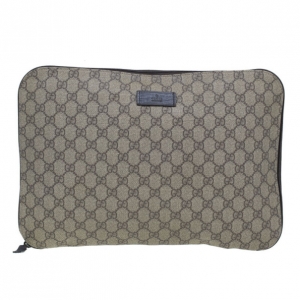 Pre Owned Gucci Monogram Coated Canvas GG Portfolio