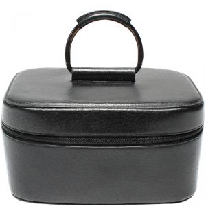 مملوكة مسبقًا Gucci Black Leather Vanity Cosmetic Box