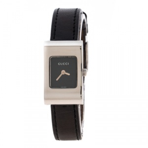 Gucci Black Stainless Steel 2300L Women's Wristwatch 17 mm