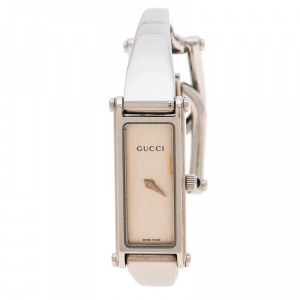 Gucci Silver White Stainless Steel 1500L Women's Wristwatch 12MM